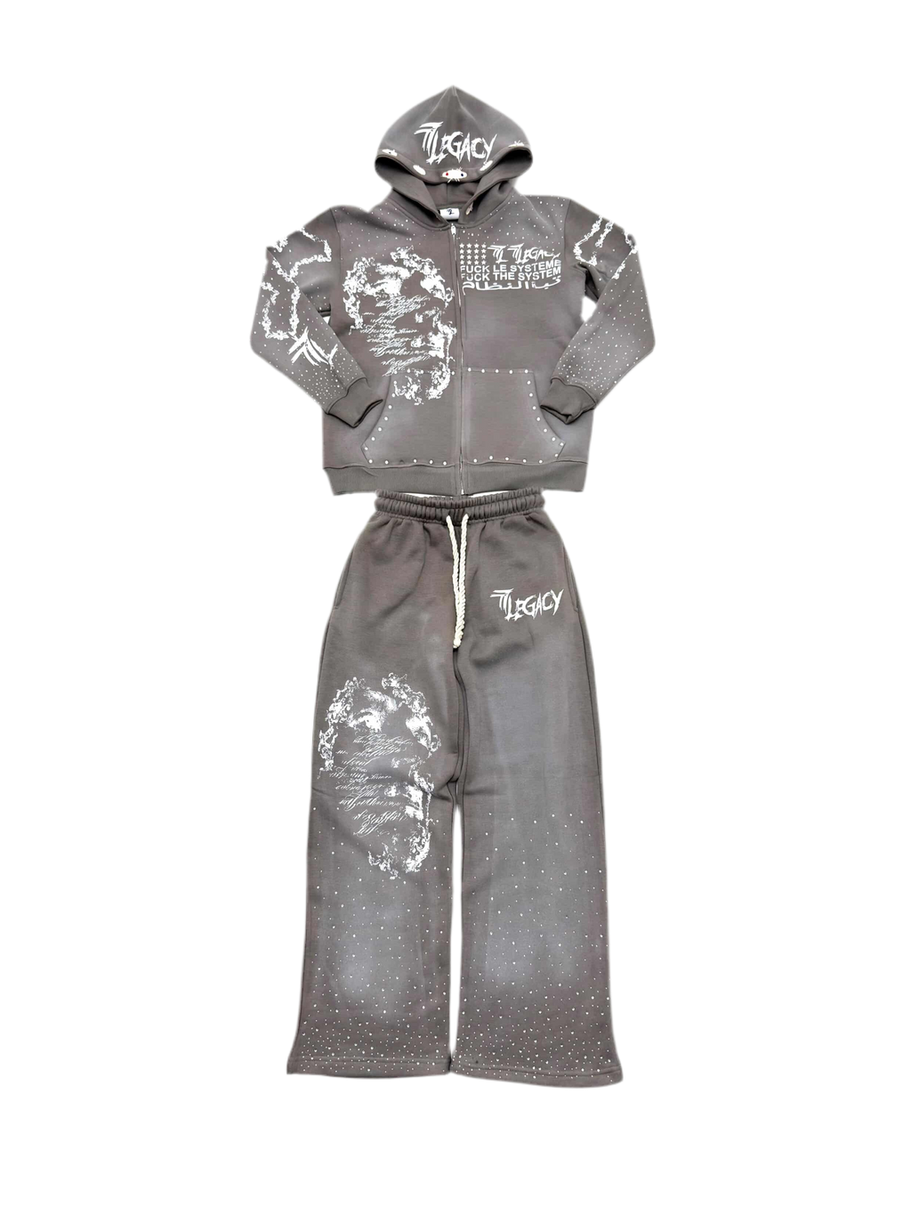 Grey rhinestone sets