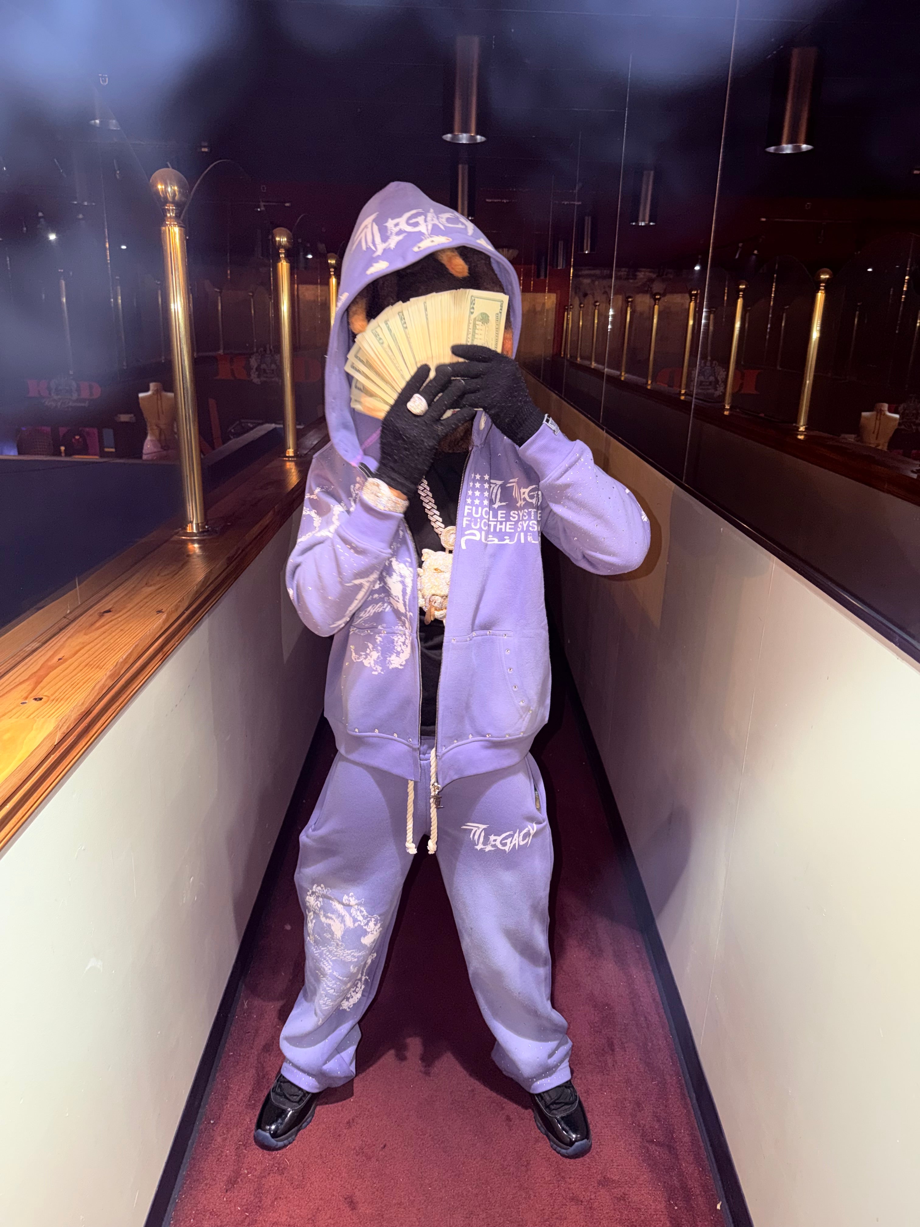 Purple rhinestone sets